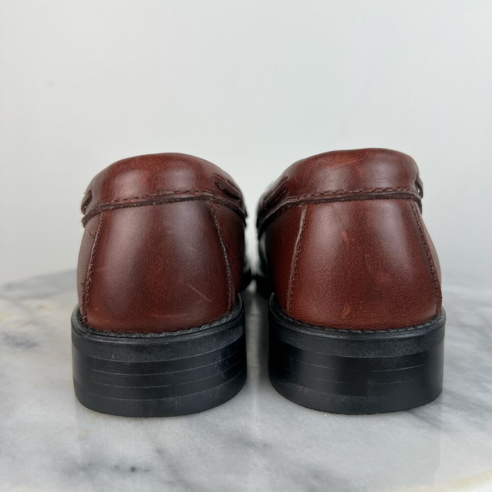 Vintage G.H. Bass & Co. Women's Brown Genuine Leather Tassel Loafers (Sz 8) - Picture 5 of 11